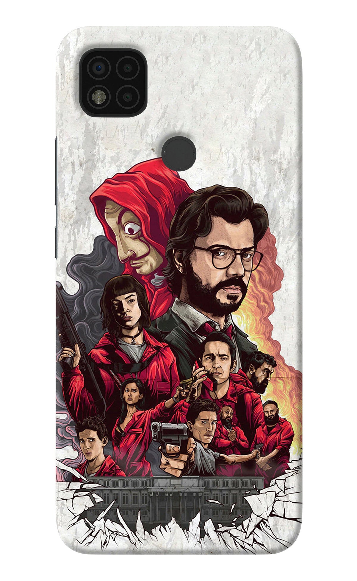 Money Heist Artwork Poco C31 Back Cover