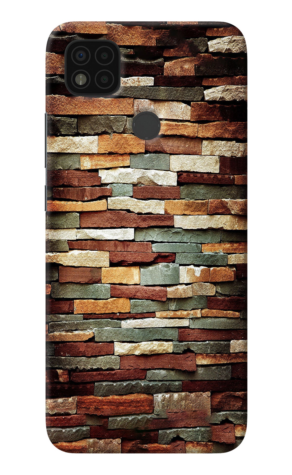 Bricks Pattern Poco C31 Back Cover