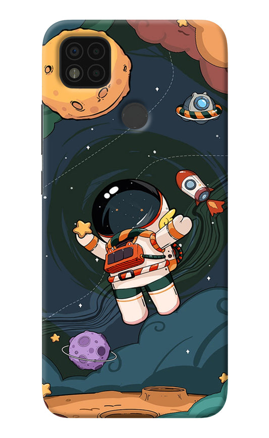 Cartoon Astronaut Poco C31 Back Cover