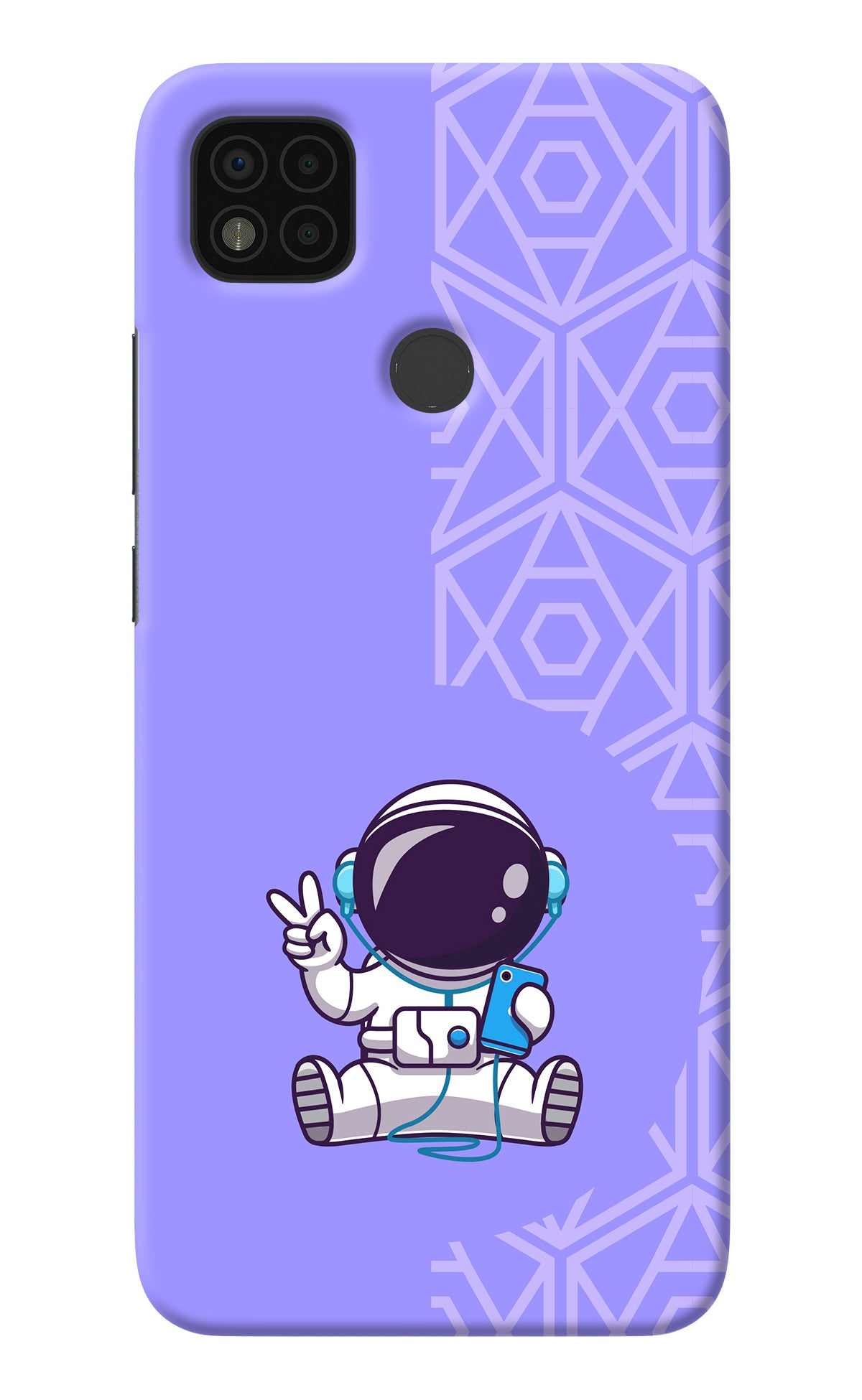 Cute Astronaut Chilling Poco C31 Back Cover