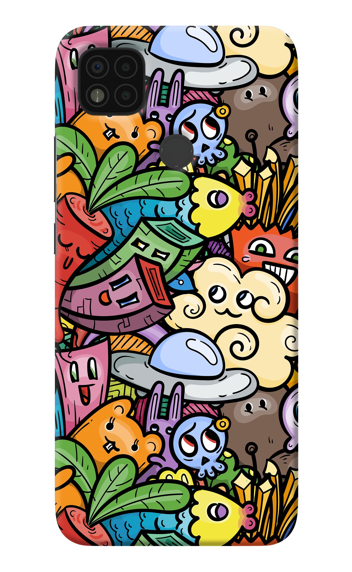 Veggie Doodle Poco C31 Back Cover