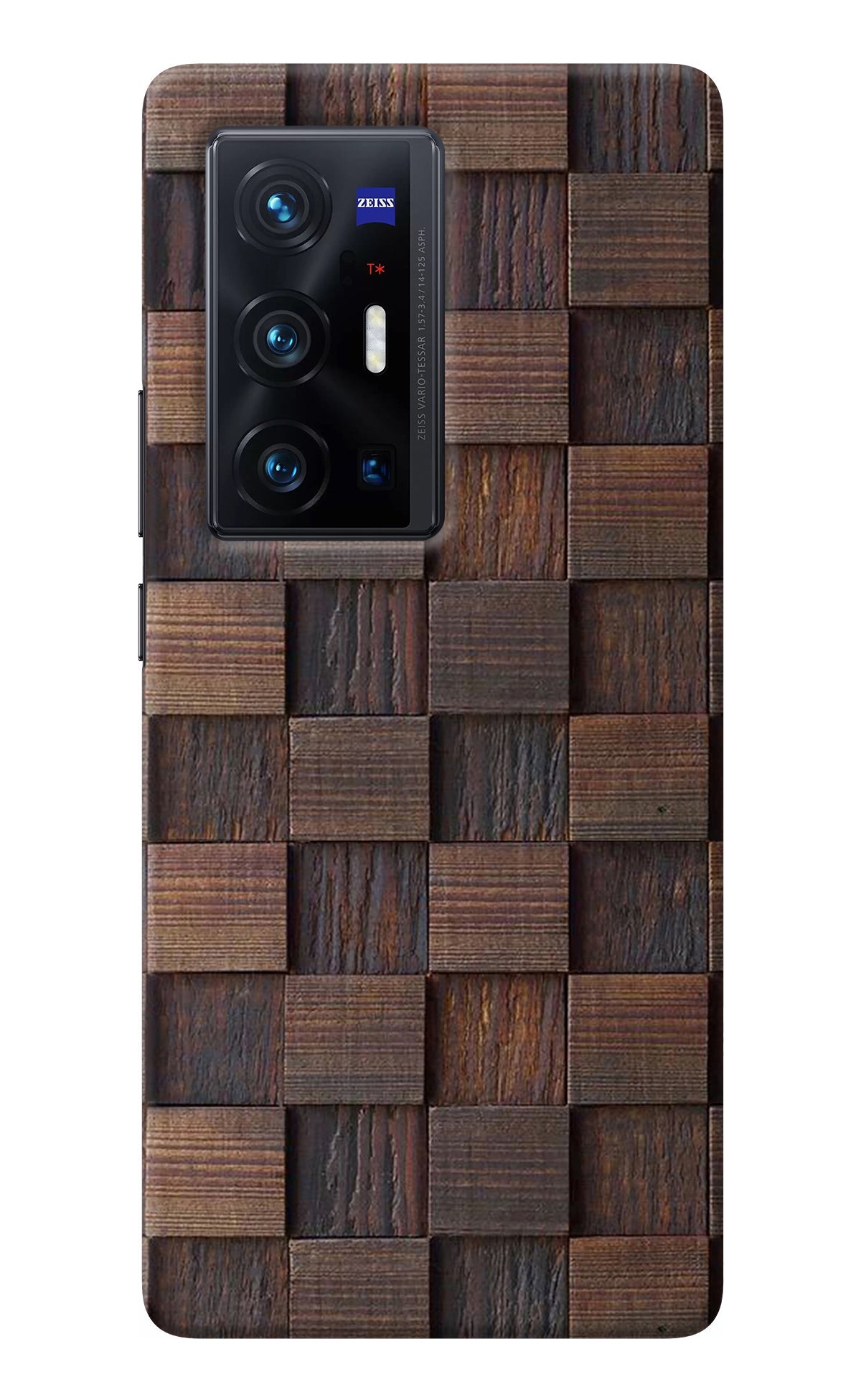 Wooden Cube Design Vivo X70 Pro+ Back Cover