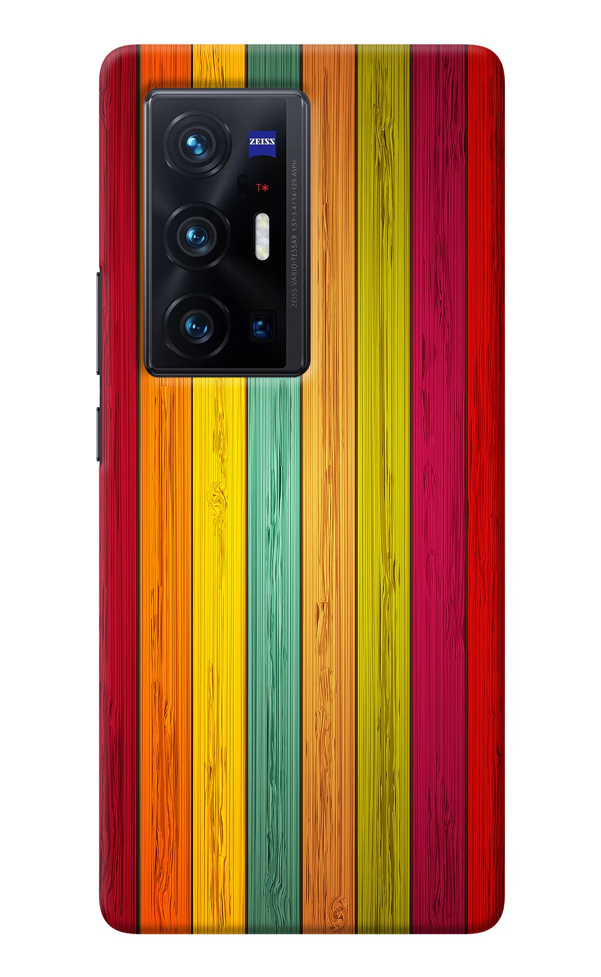 Multicolor Wooden Vivo X70 Pro+ Back Cover