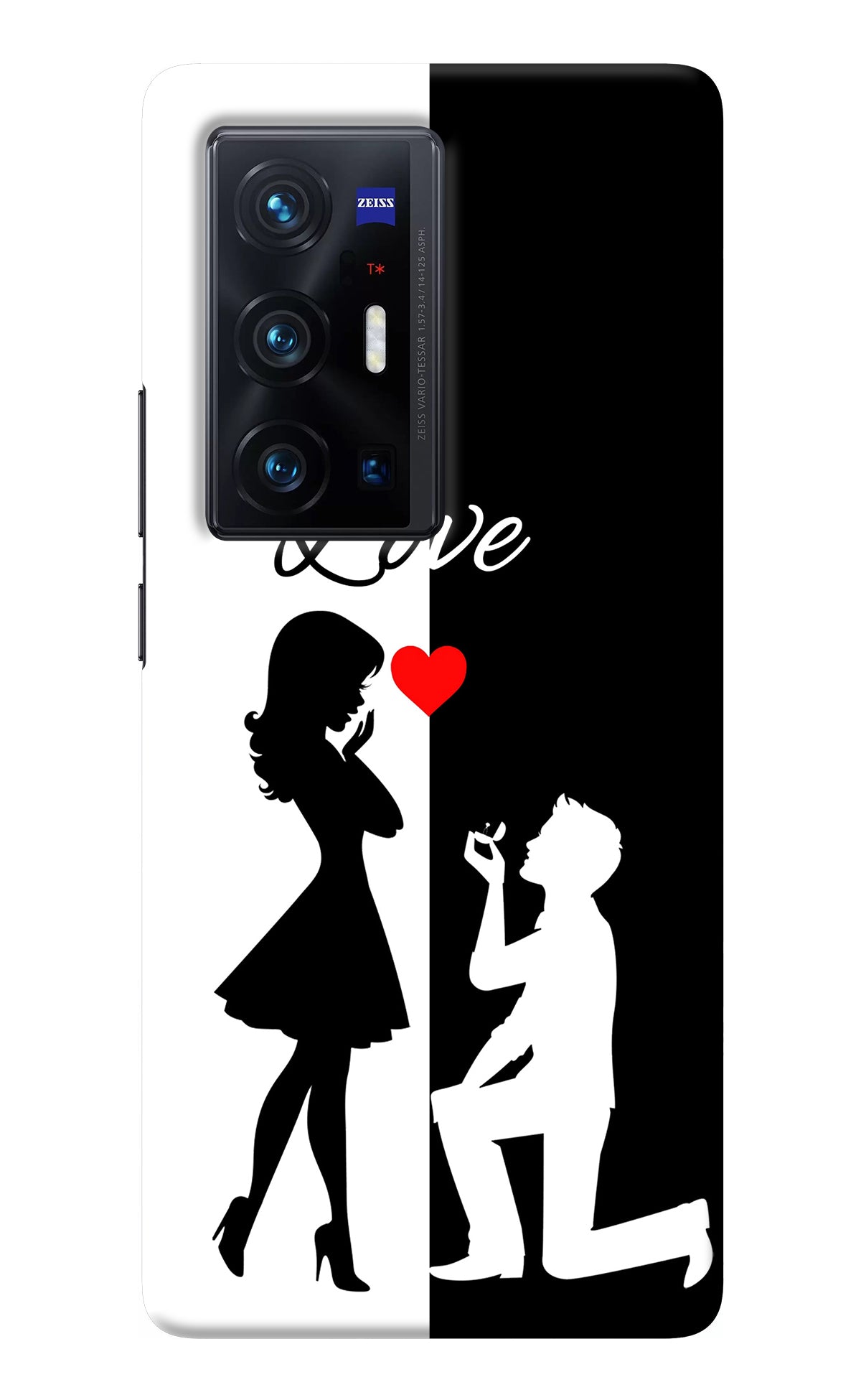 Love Propose Black And White Vivo X70 Pro+ Back Cover