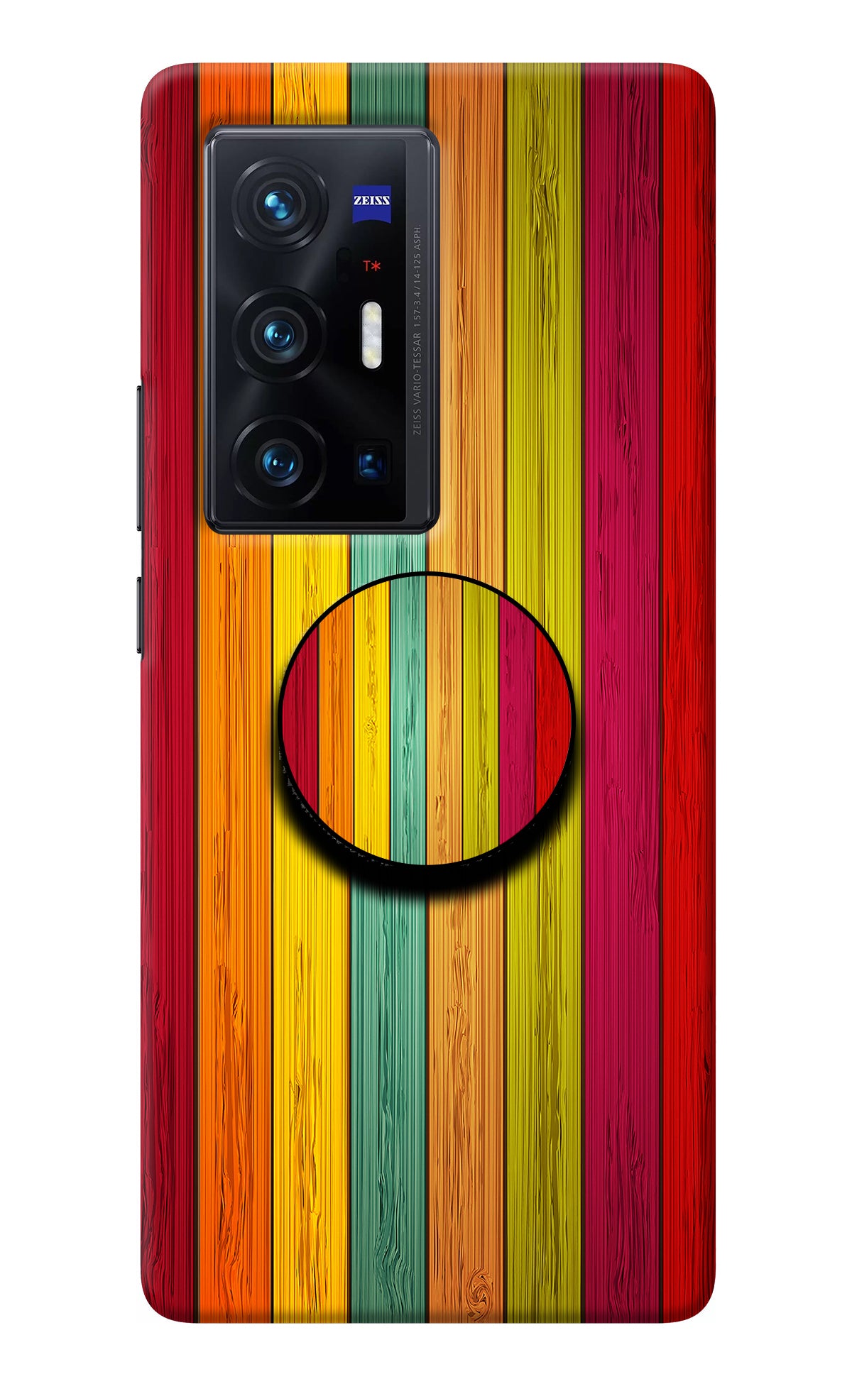 Multicolor Wooden Vivo X70 Pro+ Pop Case