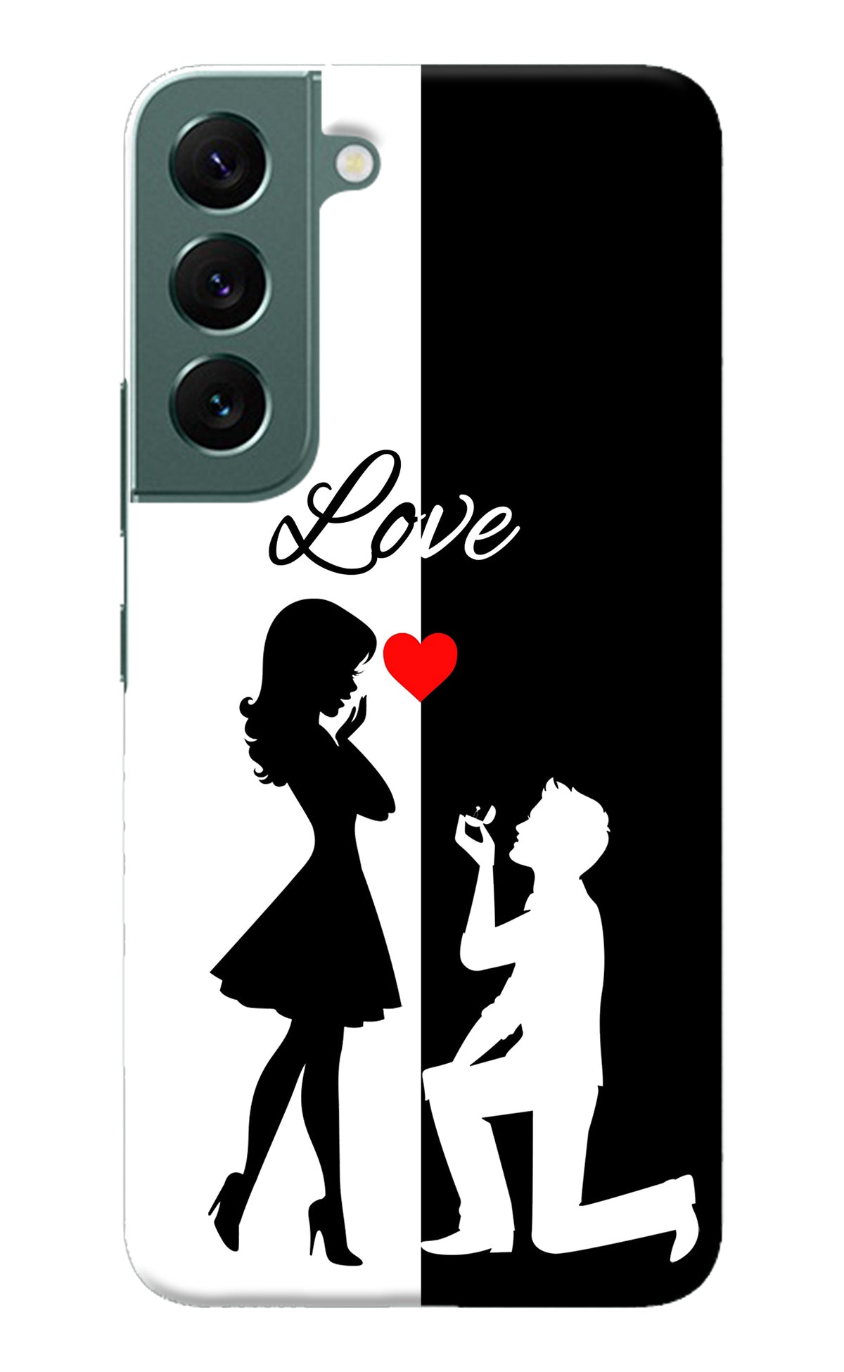 Love Propose Black And White Samsung S22 Back Cover