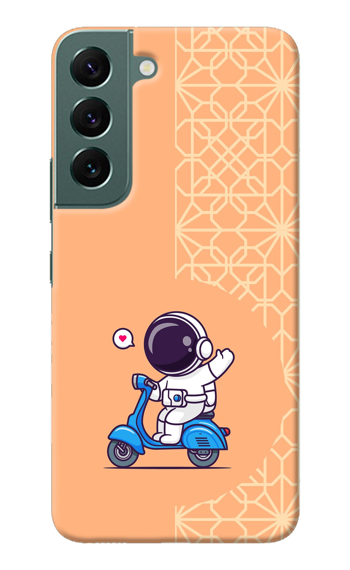Cute Astronaut Riding Samsung S22 Back Cover