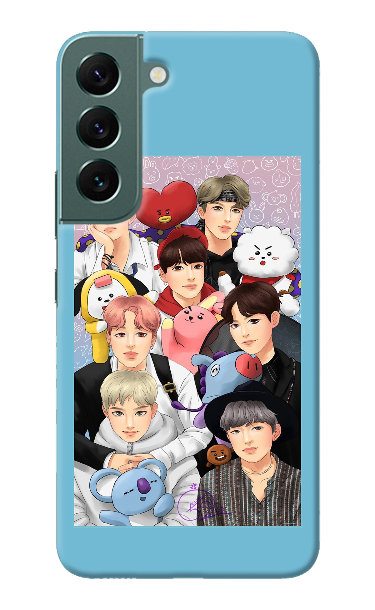 BTS with animals Samsung S22 Plus Back Cover