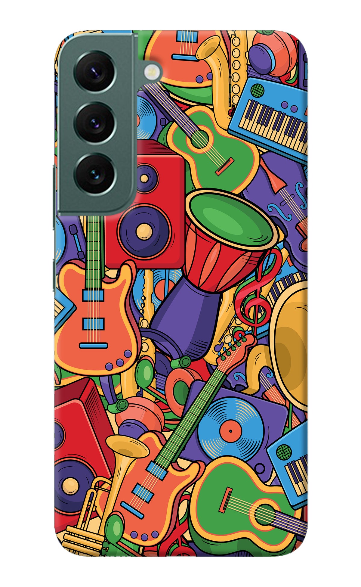 Music Instrument Doodle Samsung S22 Plus Back Cover