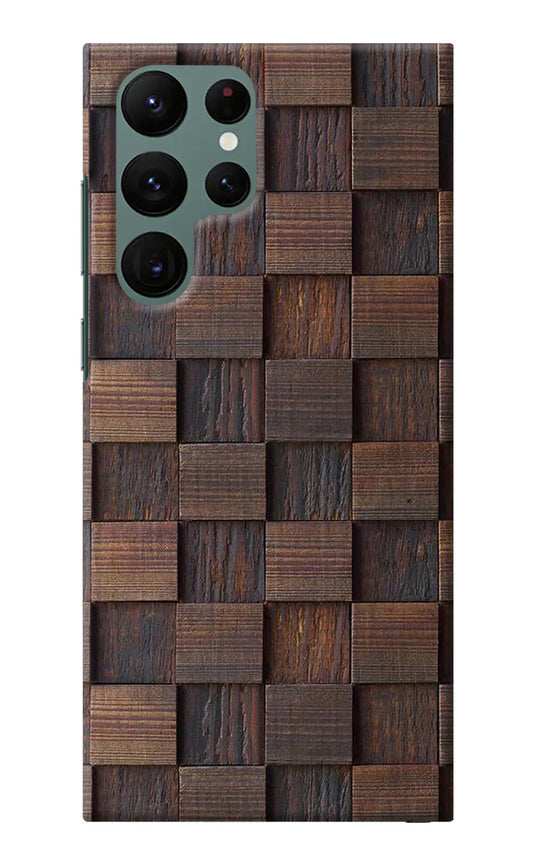 Wooden Cube Design Samsung S22 Ultra Back Cover