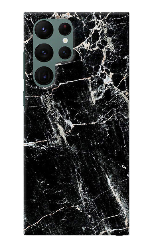 Black Marble Texture Samsung S22 Ultra Back Cover