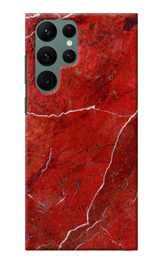 Red Marble Design Samsung S22 Ultra Back Cover