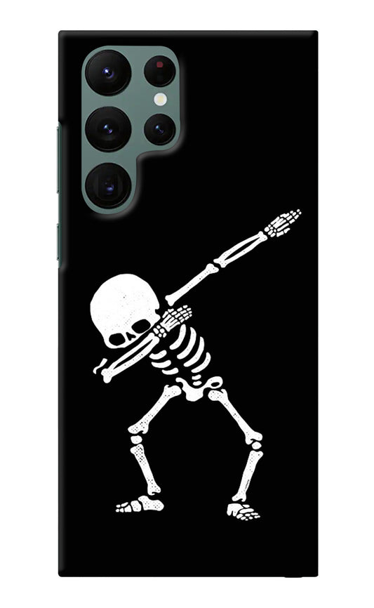Dabbing Skeleton Art Samsung S22 Ultra Back Cover
