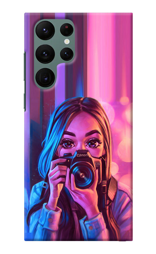 Girl Photographer Samsung S22 Ultra Back Cover