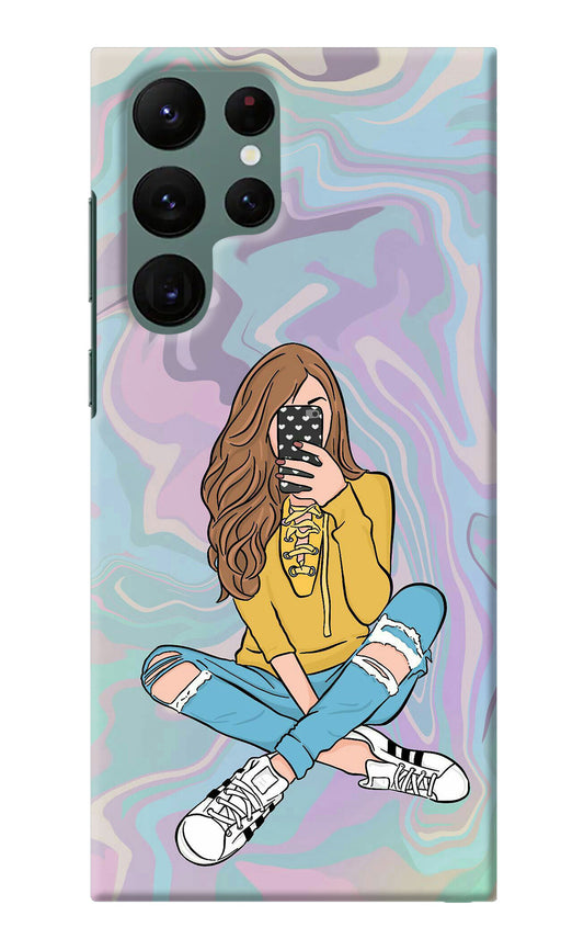 Selfie Girl Samsung S22 Ultra Back Cover