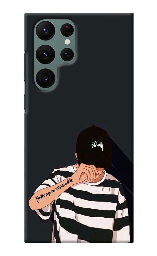 Aesthetic Boy Samsung S22 Ultra Back Cover
