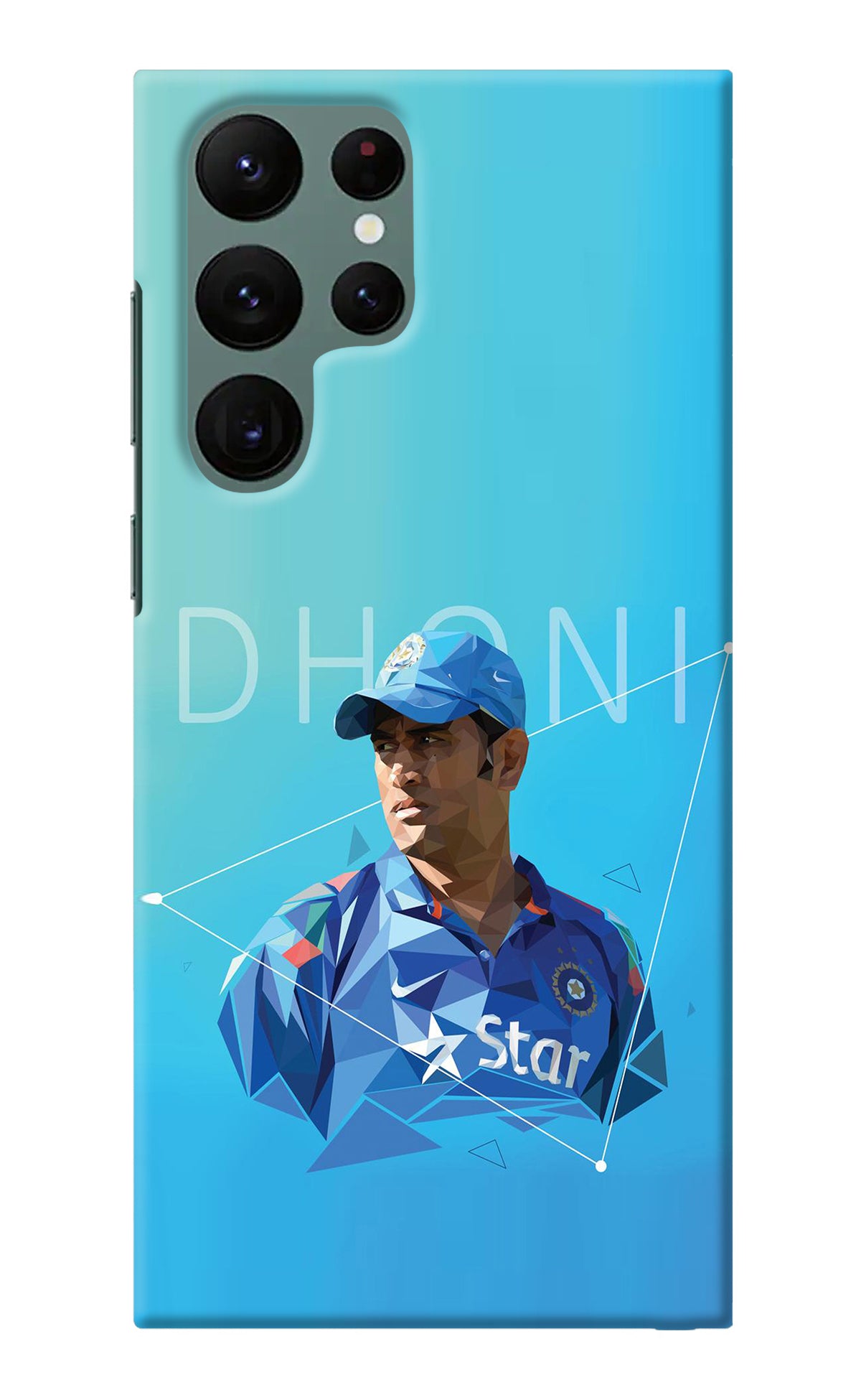 Dhoni Artwork Samsung S22 Ultra Back Cover