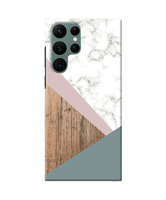 Marble wood Abstract Samsung S22 Ultra Back Cover