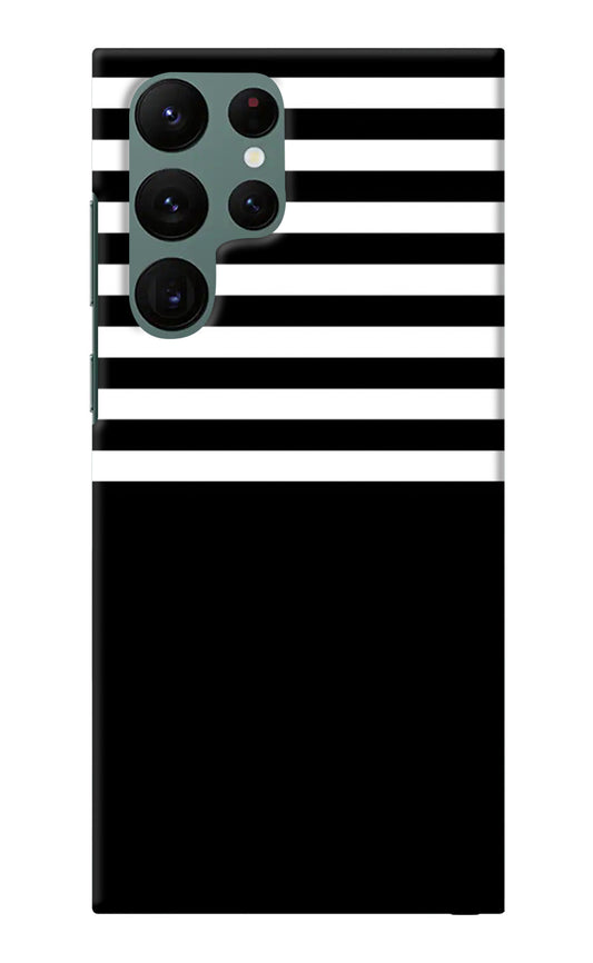Black and White Print Samsung S22 Ultra Back Cover