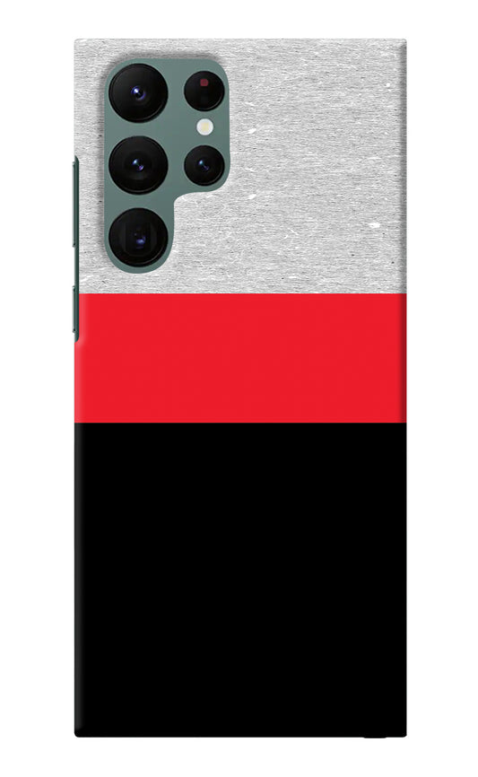 Tri Color Pattern Samsung S22 Ultra Back Cover