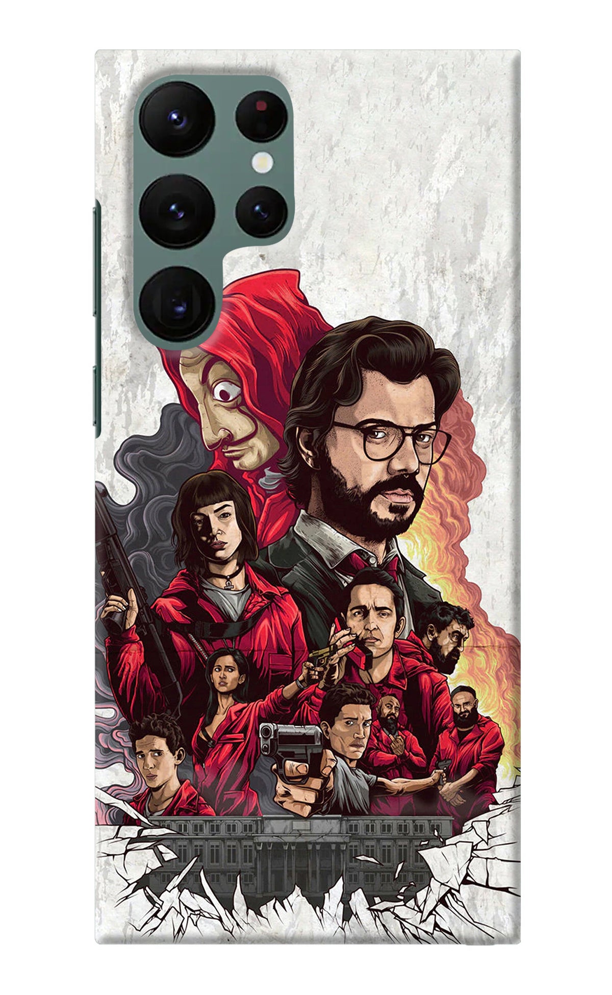 Money Heist Artwork Samsung S22 Ultra Back Cover