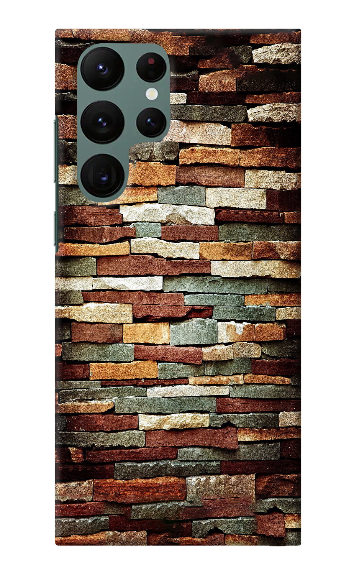 Bricks Pattern Samsung S22 Ultra Back Cover