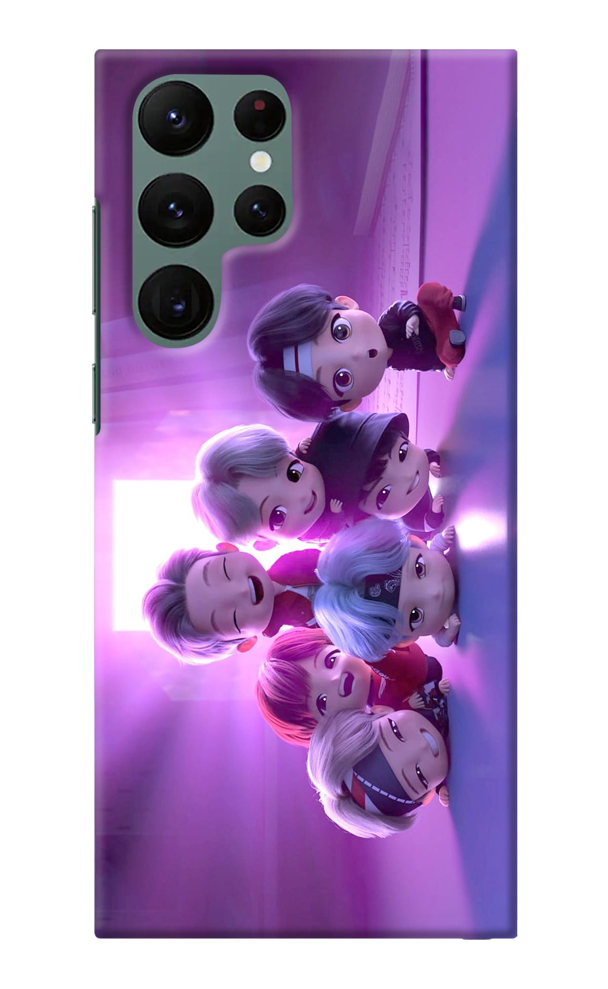 BTS Chibi Samsung S22 Ultra Back Cover