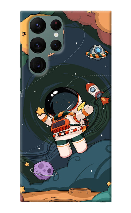 Cartoon Astronaut Samsung S22 Ultra Back Cover