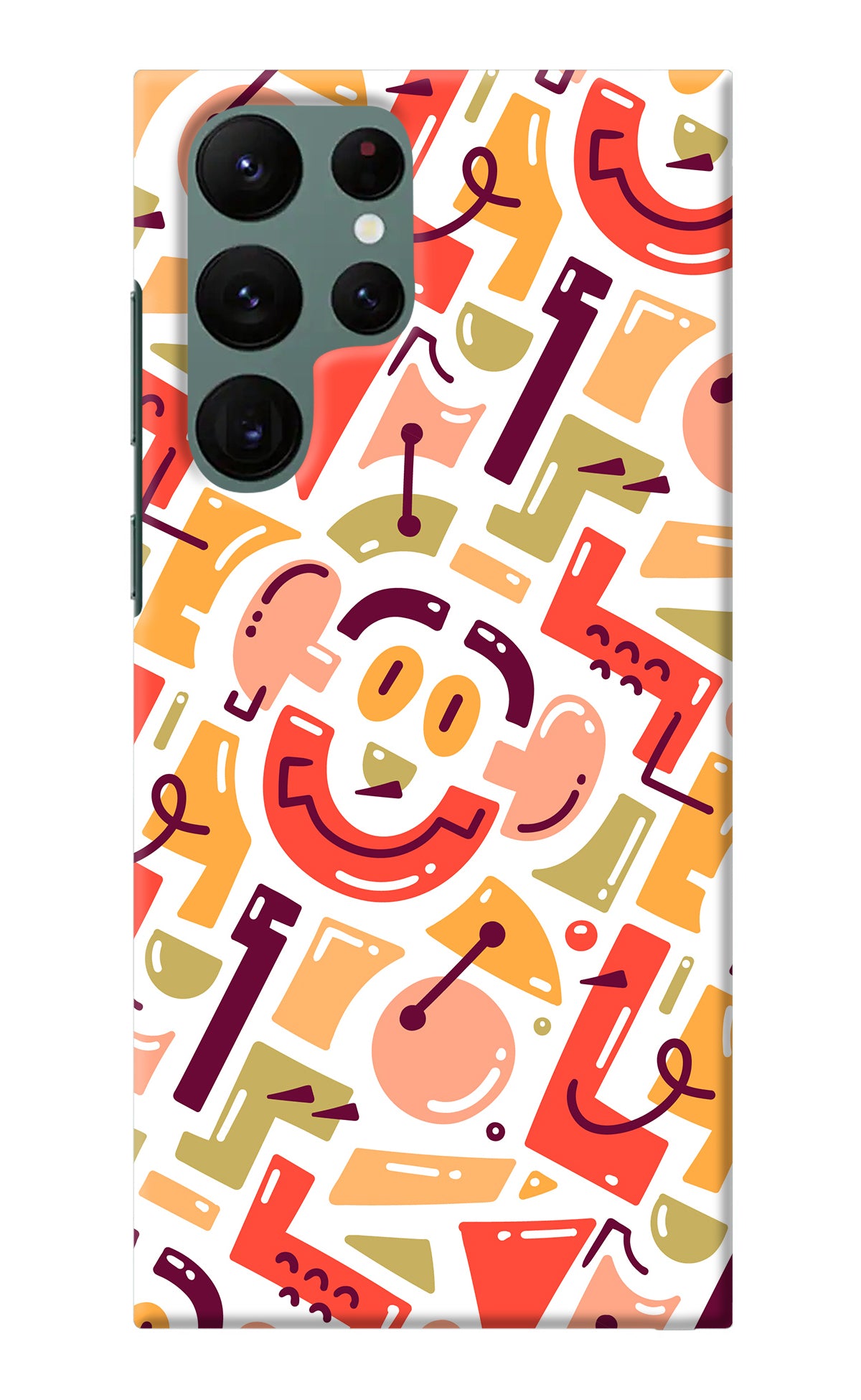 Doodle Pattern Samsung S22 Ultra Back Cover