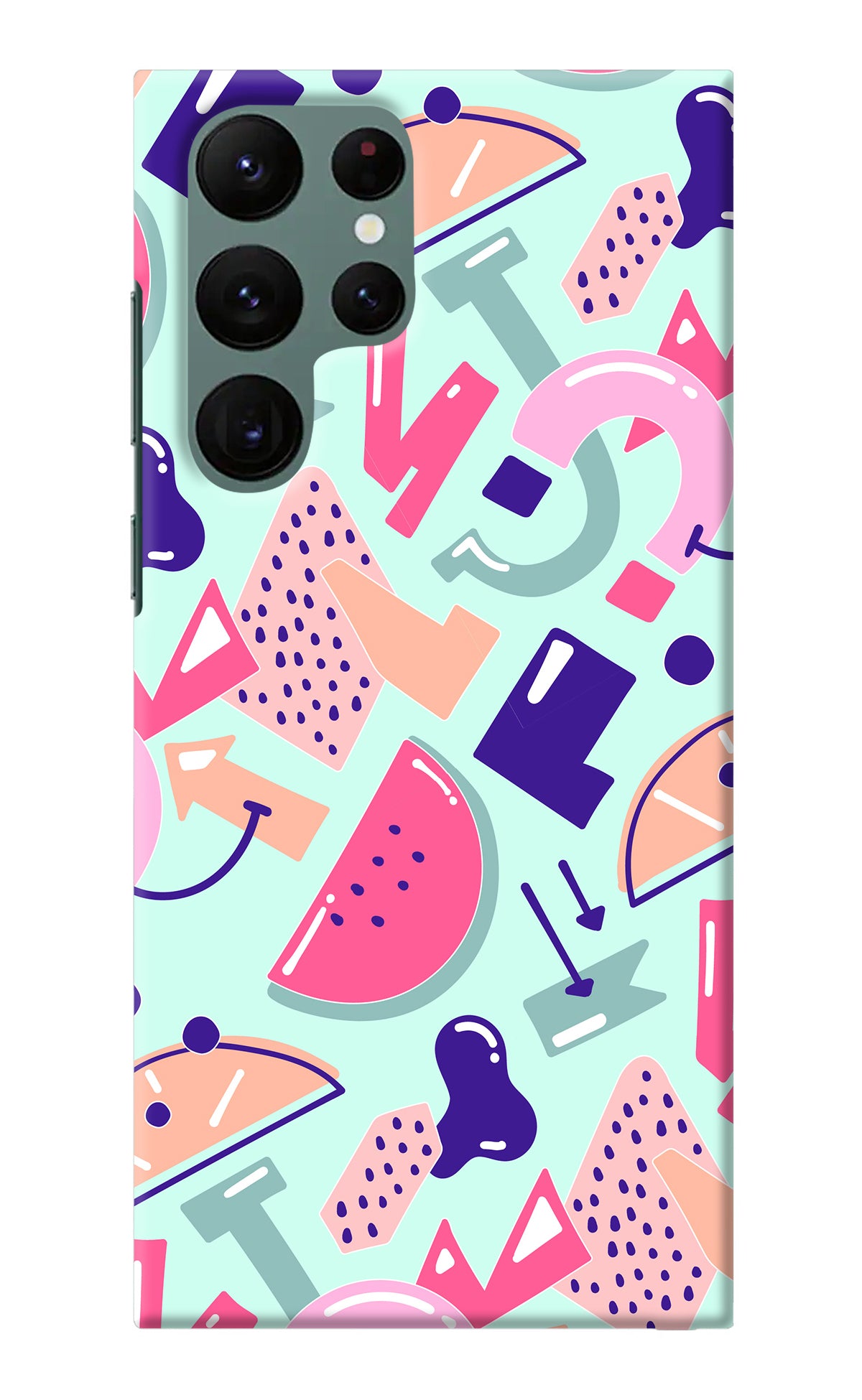 Doodle Pattern Samsung S22 Ultra Back Cover