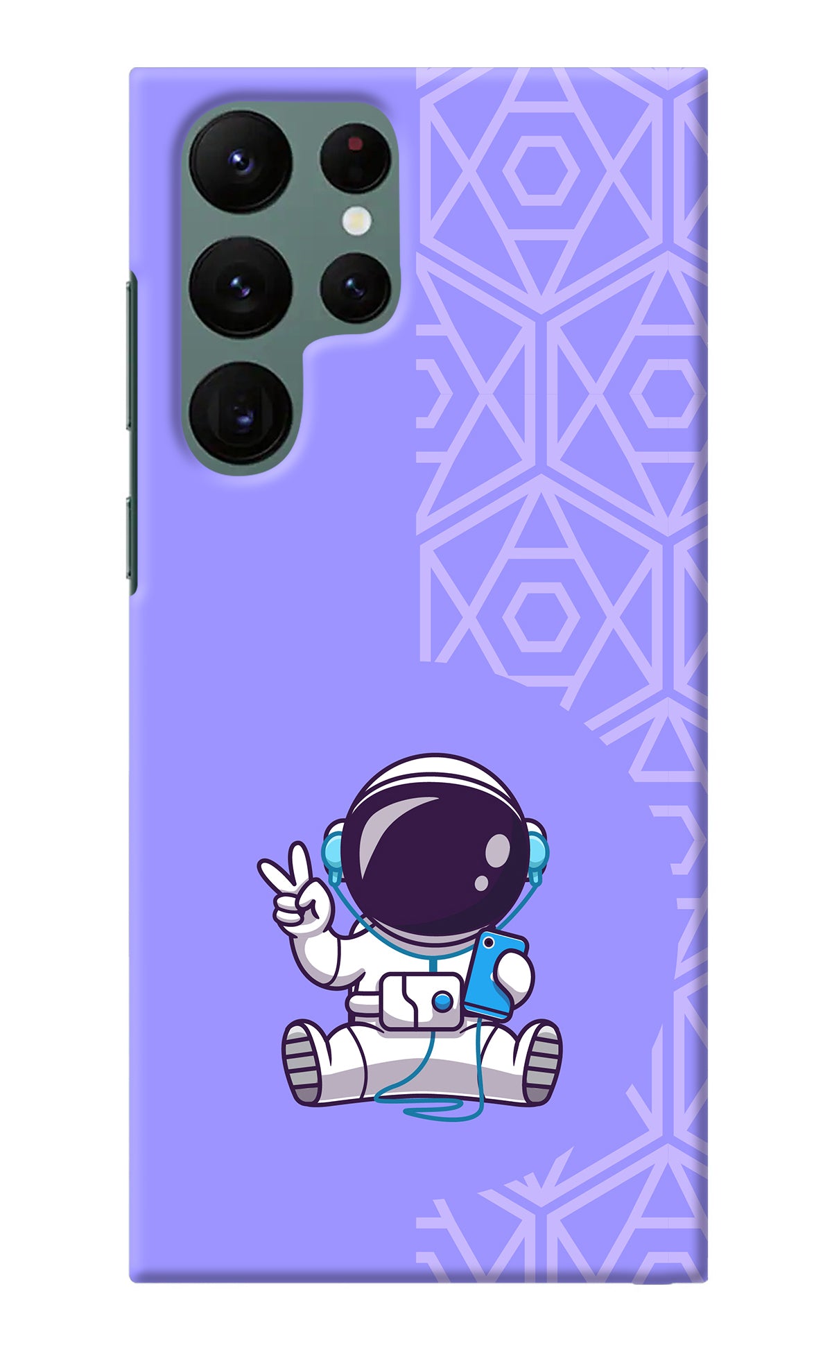 Cute Astronaut Chilling Samsung S22 Ultra Back Cover