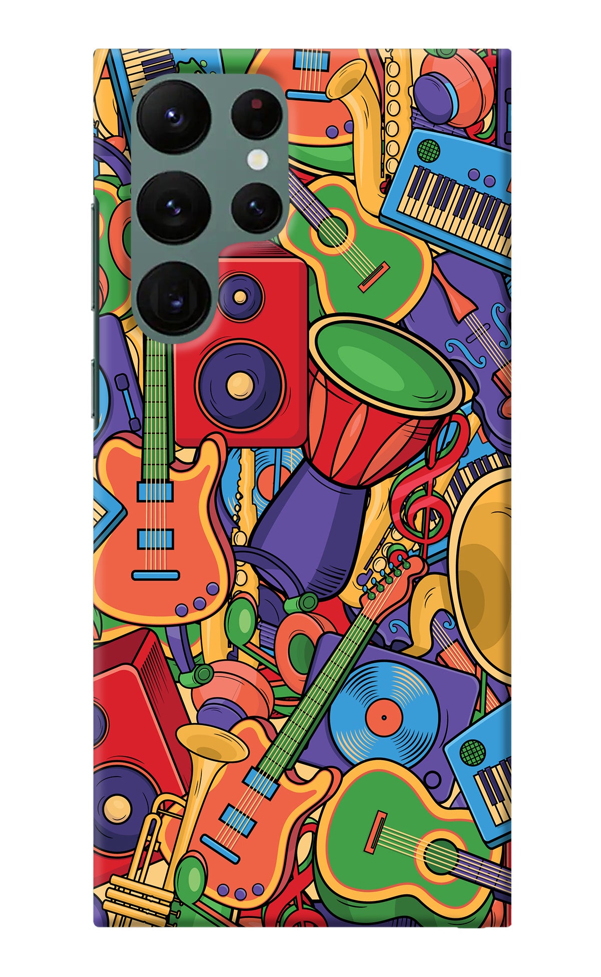 Music Instrument Doodle Samsung S22 Ultra Back Cover