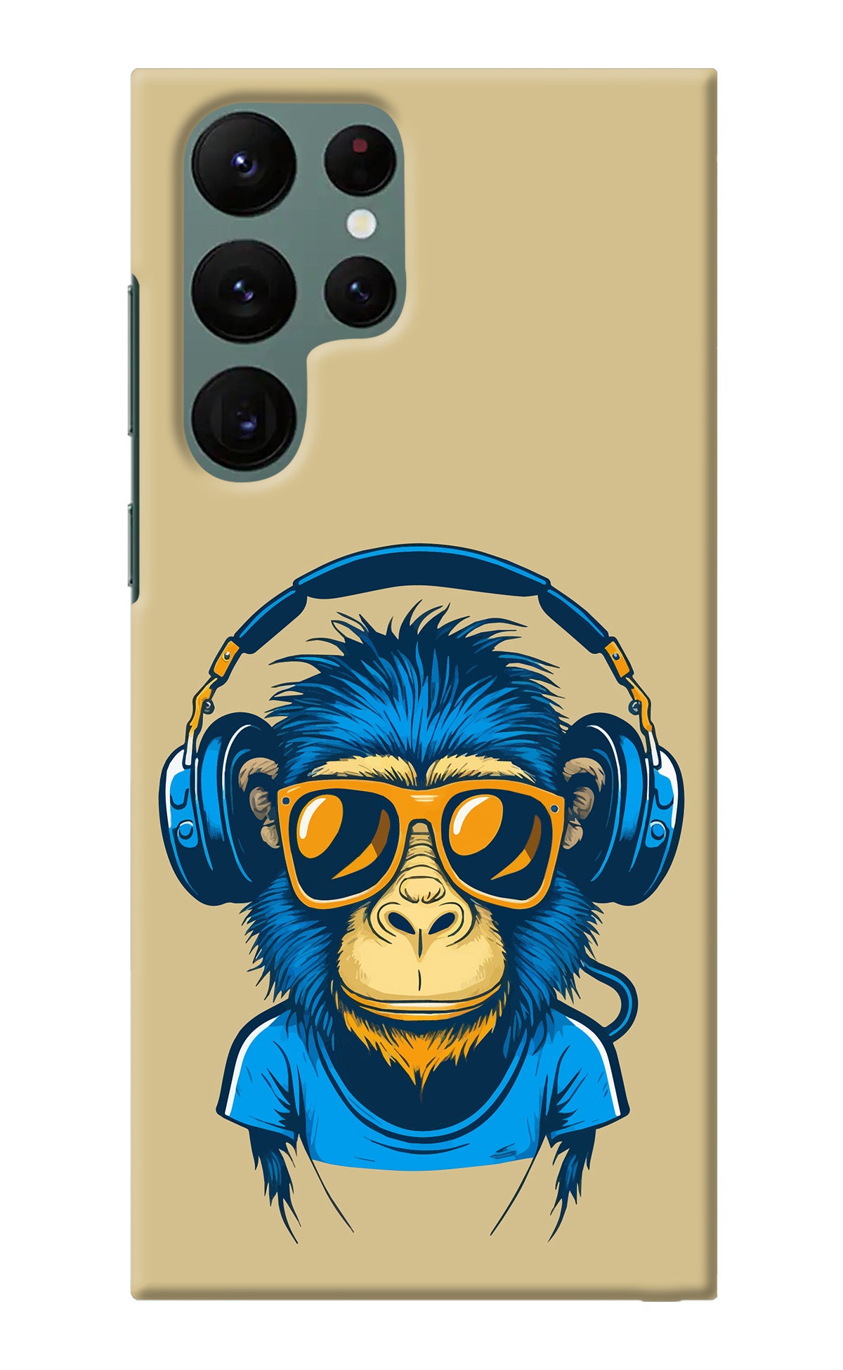 Monkey Headphone Samsung S22 Ultra Back Cover