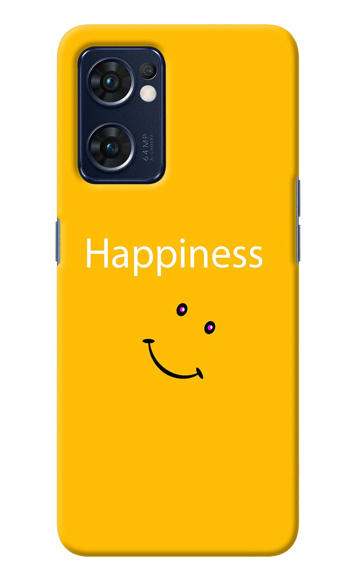 Happiness With Smiley Oppo Reno7 5G Back Cover