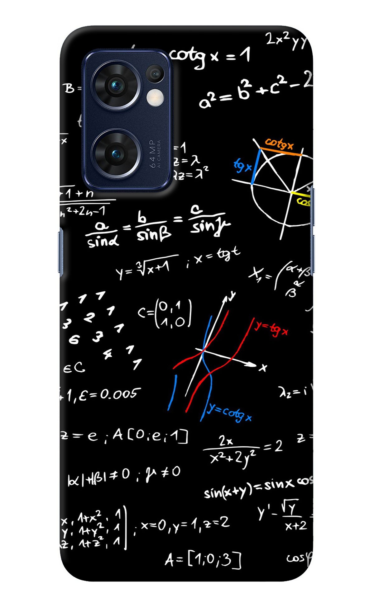 Mathematics Formula Oppo Reno7 5G Back Cover