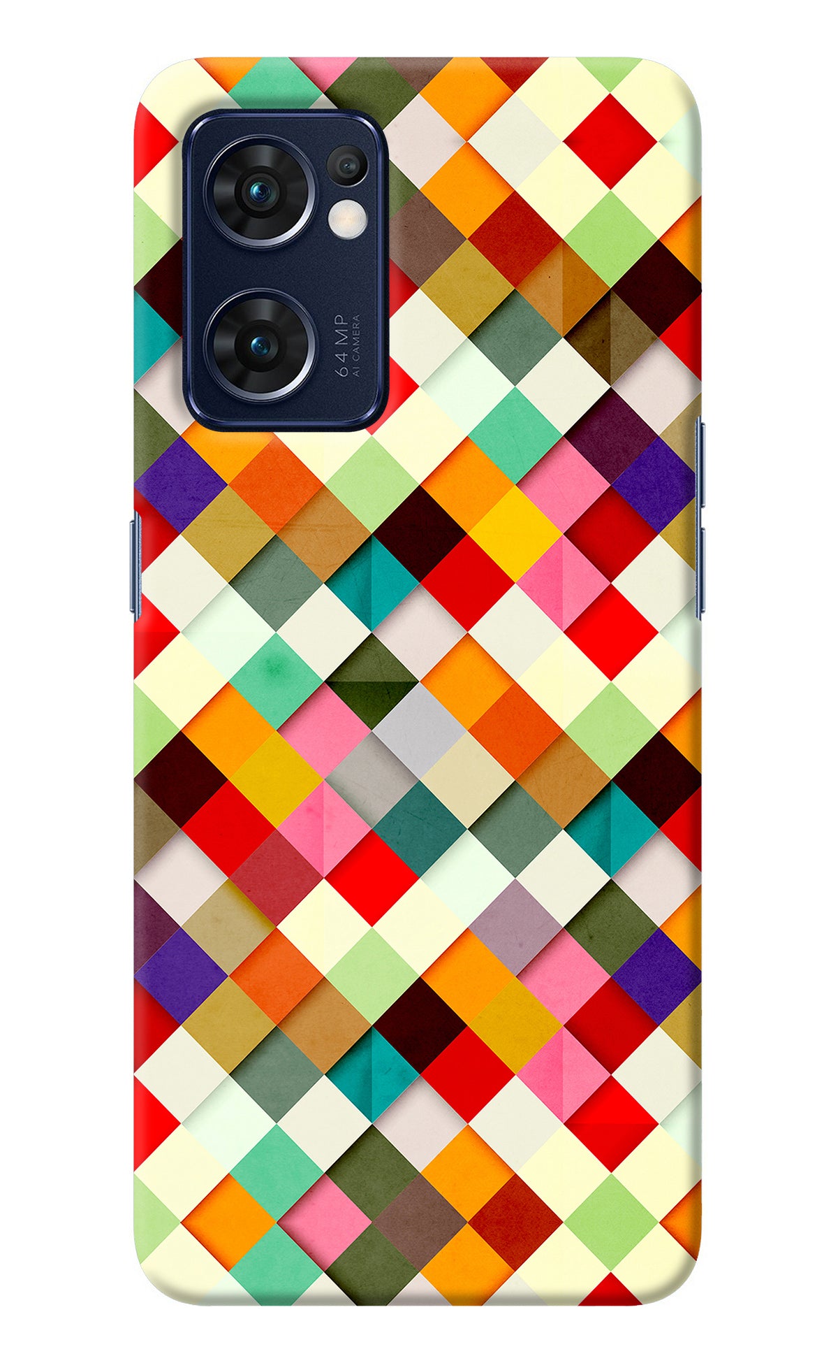 Geometric Abstract Colorful Oppo Reno7 5G Back Cover