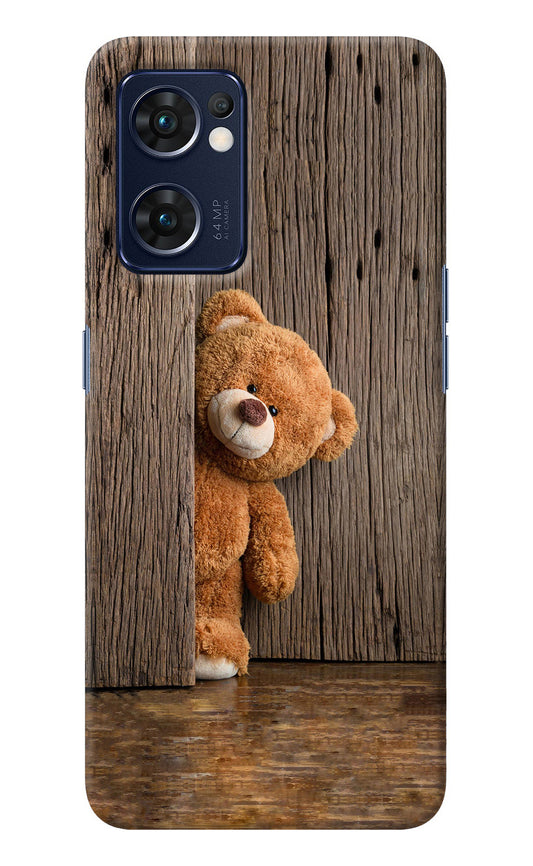 Teddy Wooden Oppo Reno7 5G Back Cover