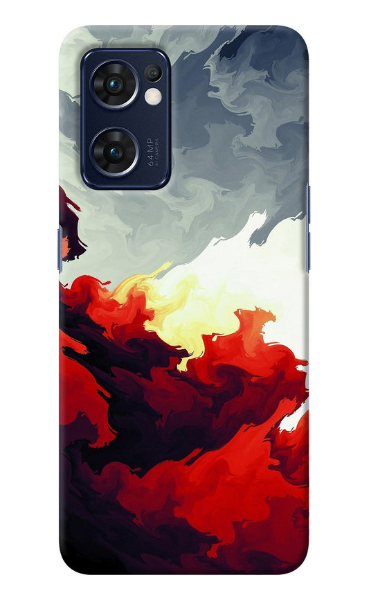 Fire Cloud Oppo Reno7 5G Back Cover