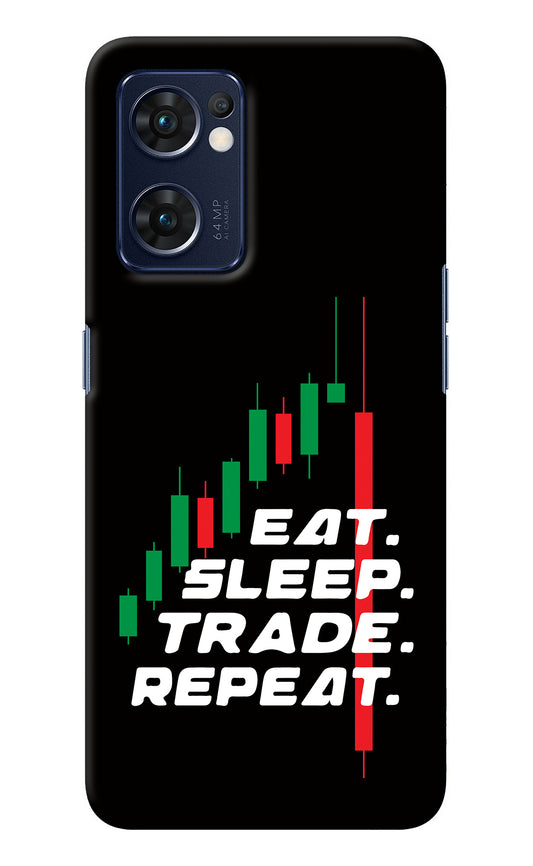 Eat Sleep Trade Repeat Oppo Reno7 5G Back Cover