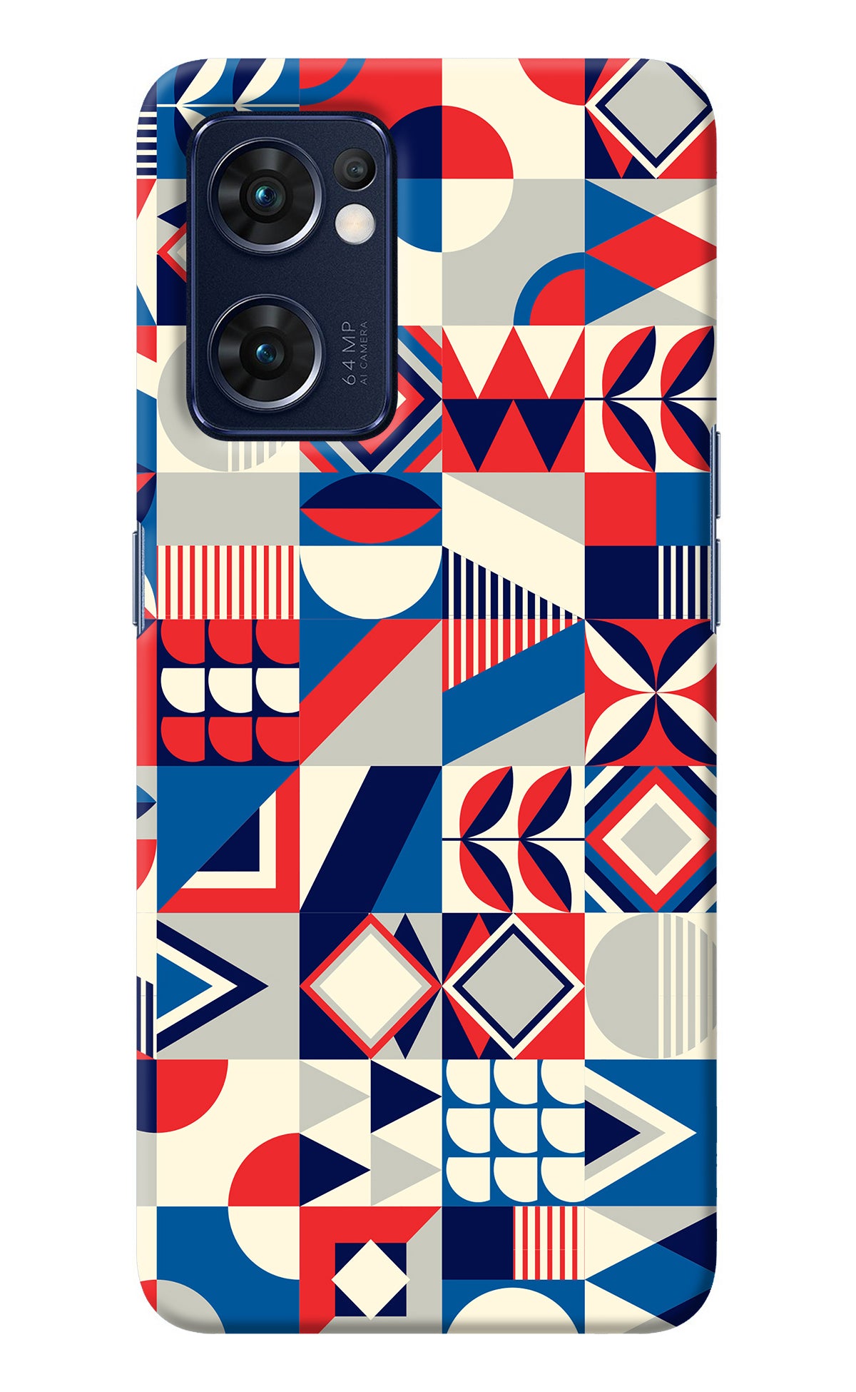 Colorful Pattern Oppo Reno7 5G Back Cover