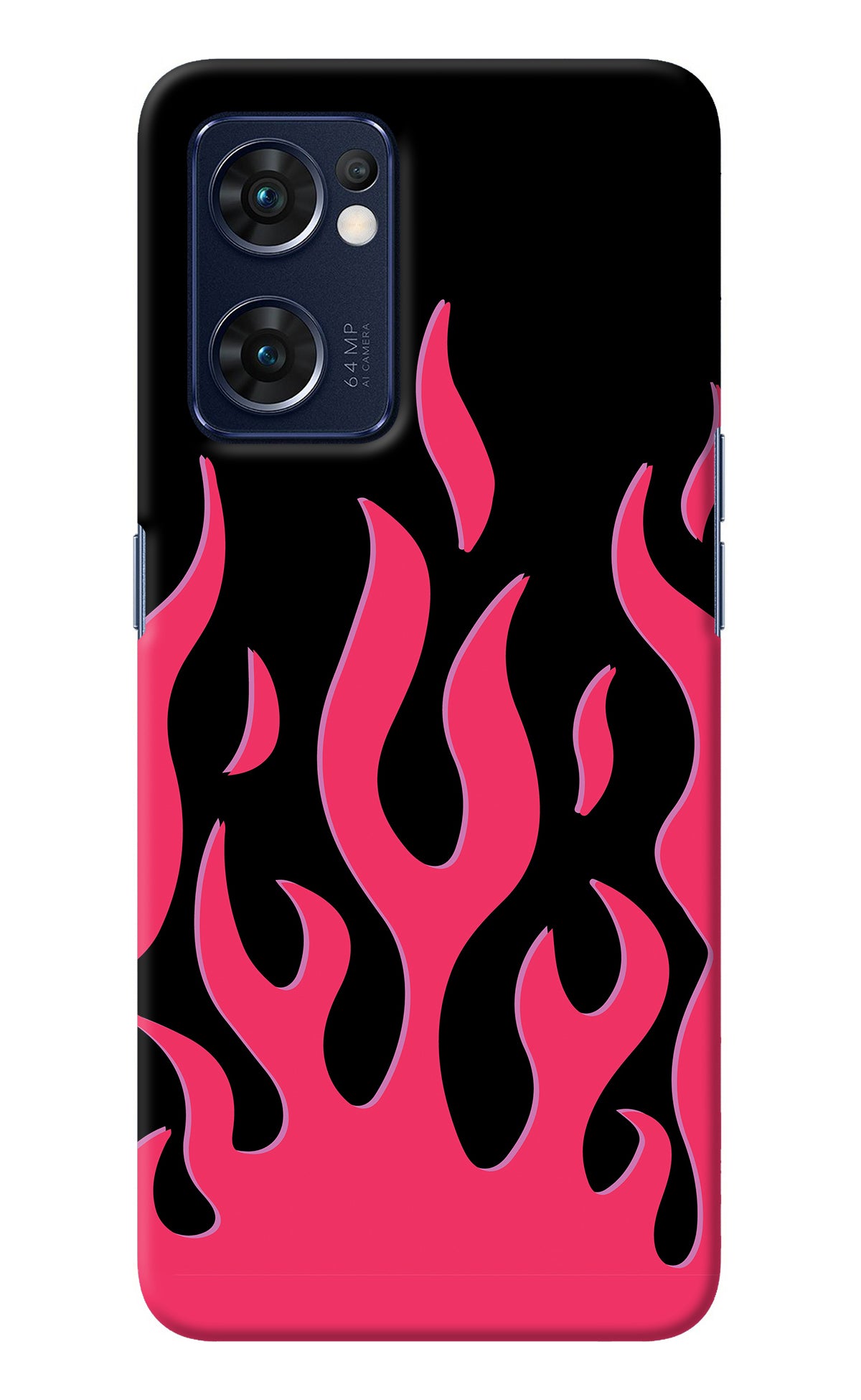 Fire Flames Oppo Reno7 5G Back Cover
