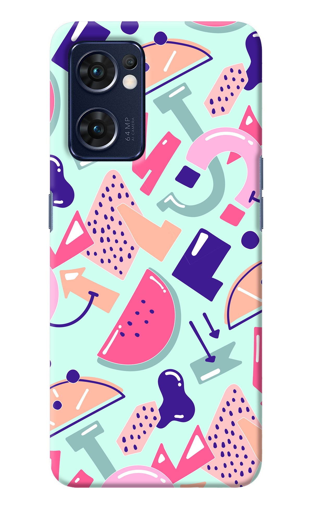 Doodle Pattern Oppo Reno7 5G Back Cover