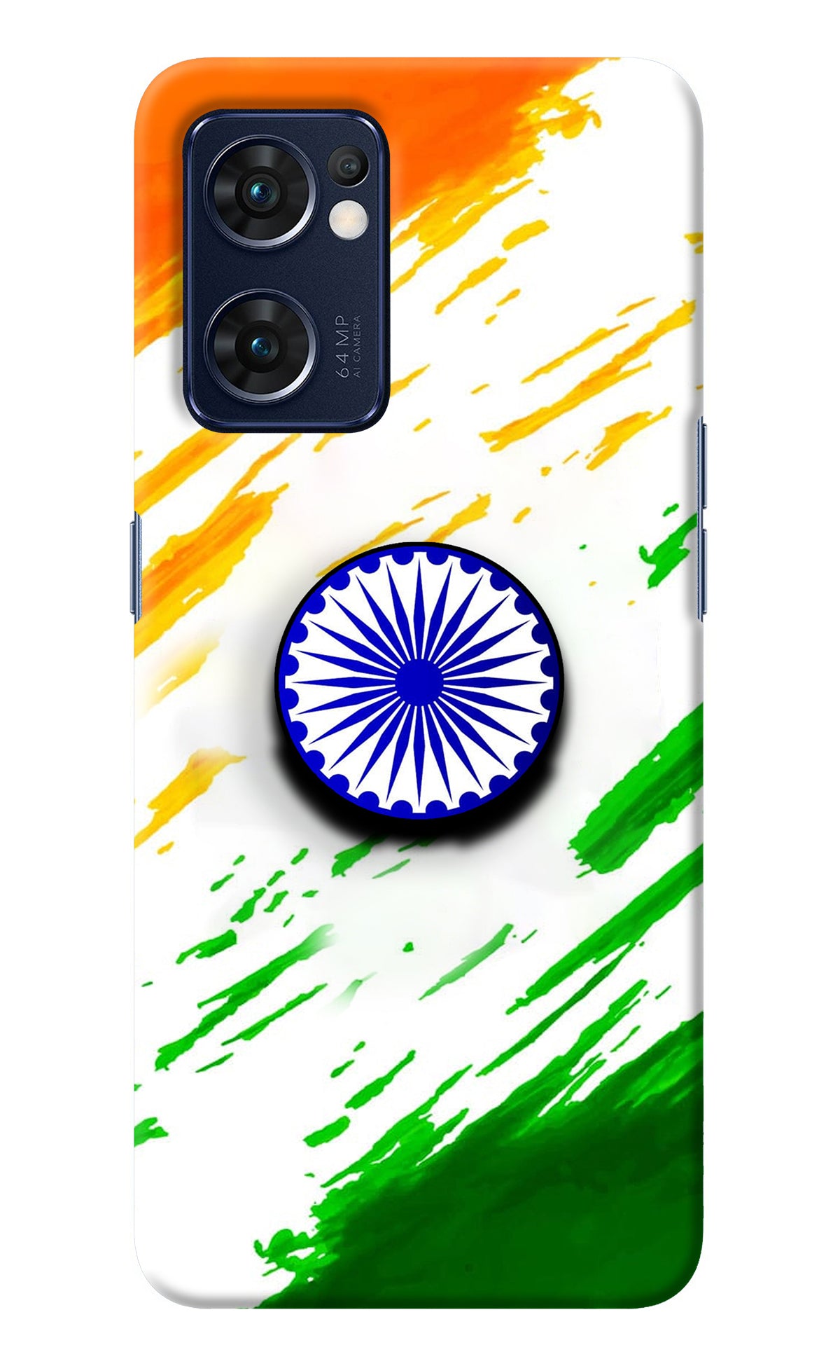 Indian Flag Ashoka Chakra Oppo Reno7 5G Pop Case