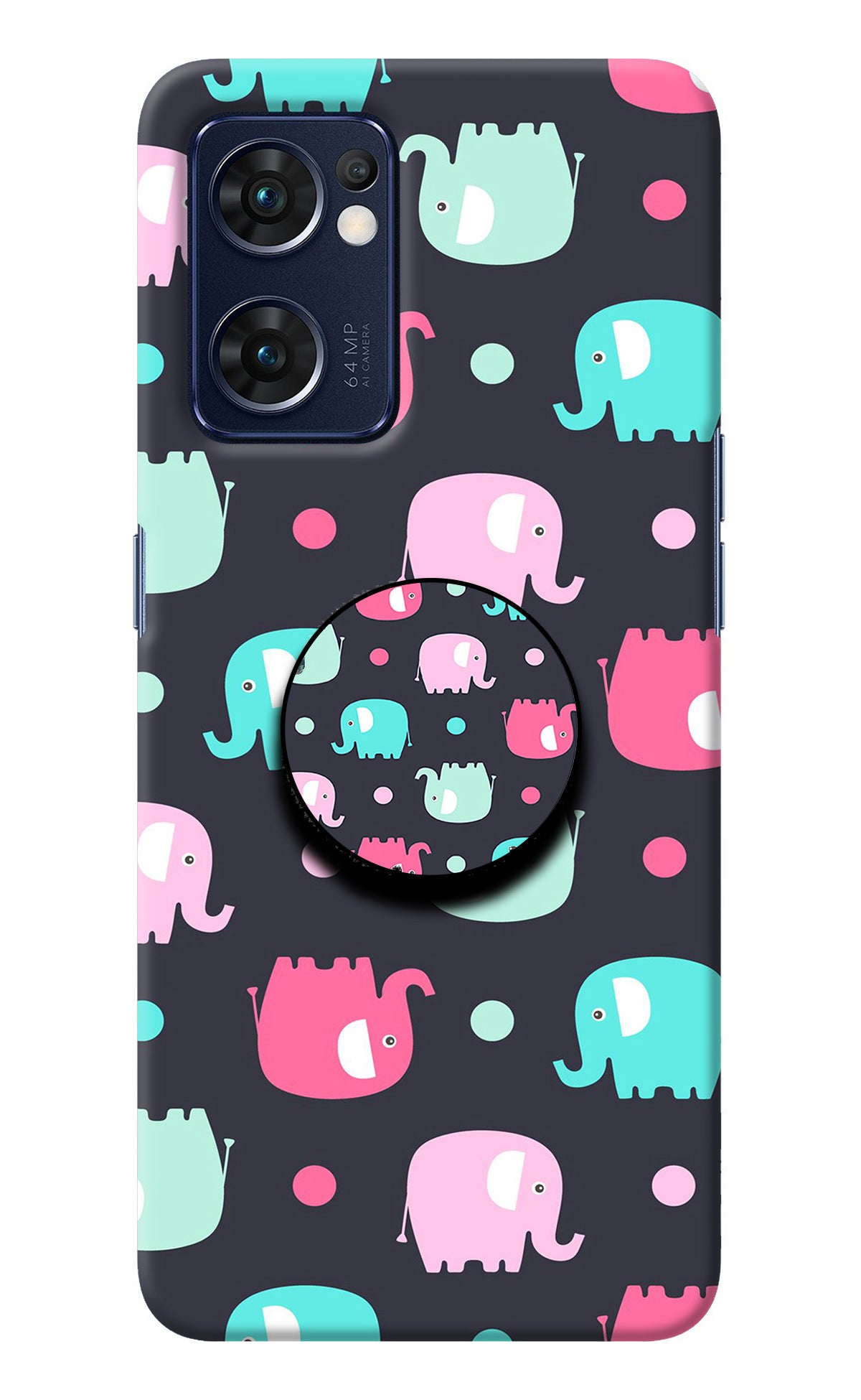 Baby Elephants Oppo Reno7 5G Pop Case