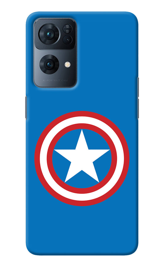 Captain America Logo Oppo Reno7 Pro 5G Back Cover