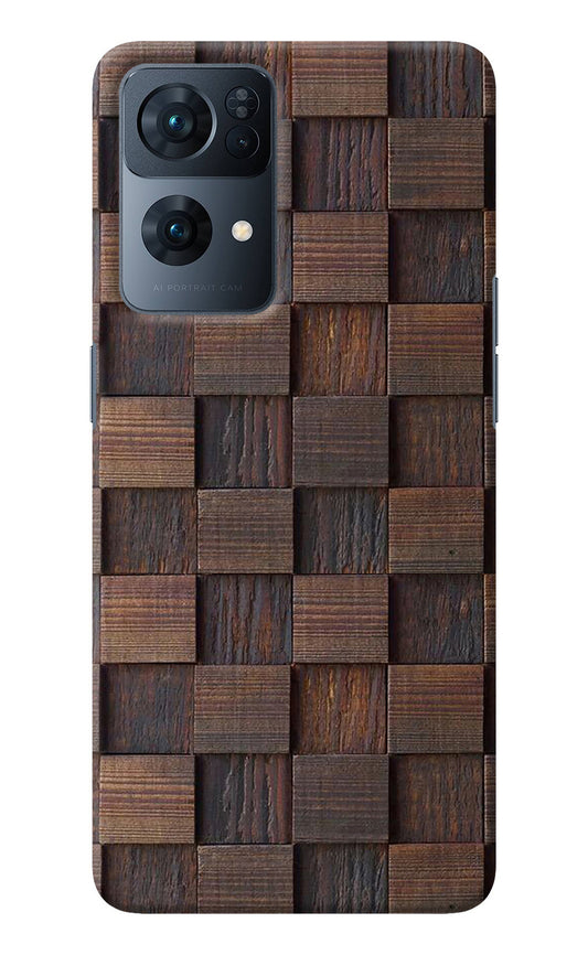 Wooden Cube Design Oppo Reno7 Pro 5G Back Cover