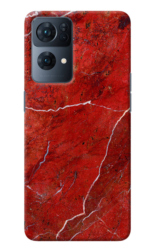 Red Marble Design Oppo Reno7 Pro 5G Back Cover