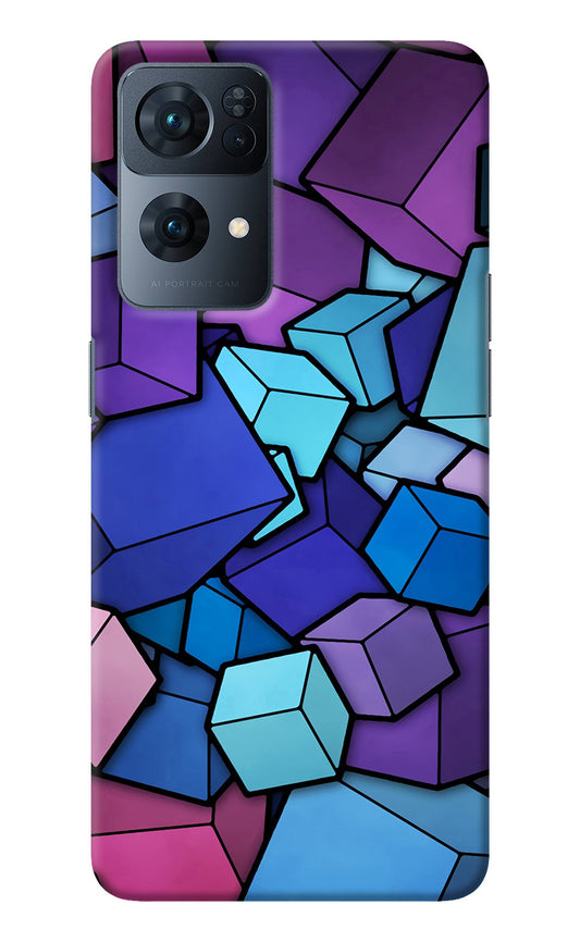 Cubic Abstract Oppo Reno7 Pro 5G Back Cover
