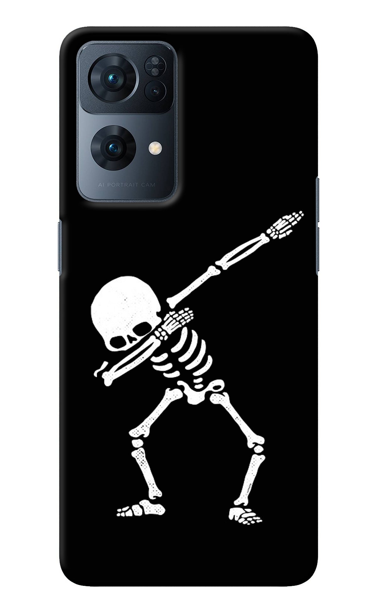 Dabbing Skeleton Art Oppo Reno7 Pro 5G Back Cover