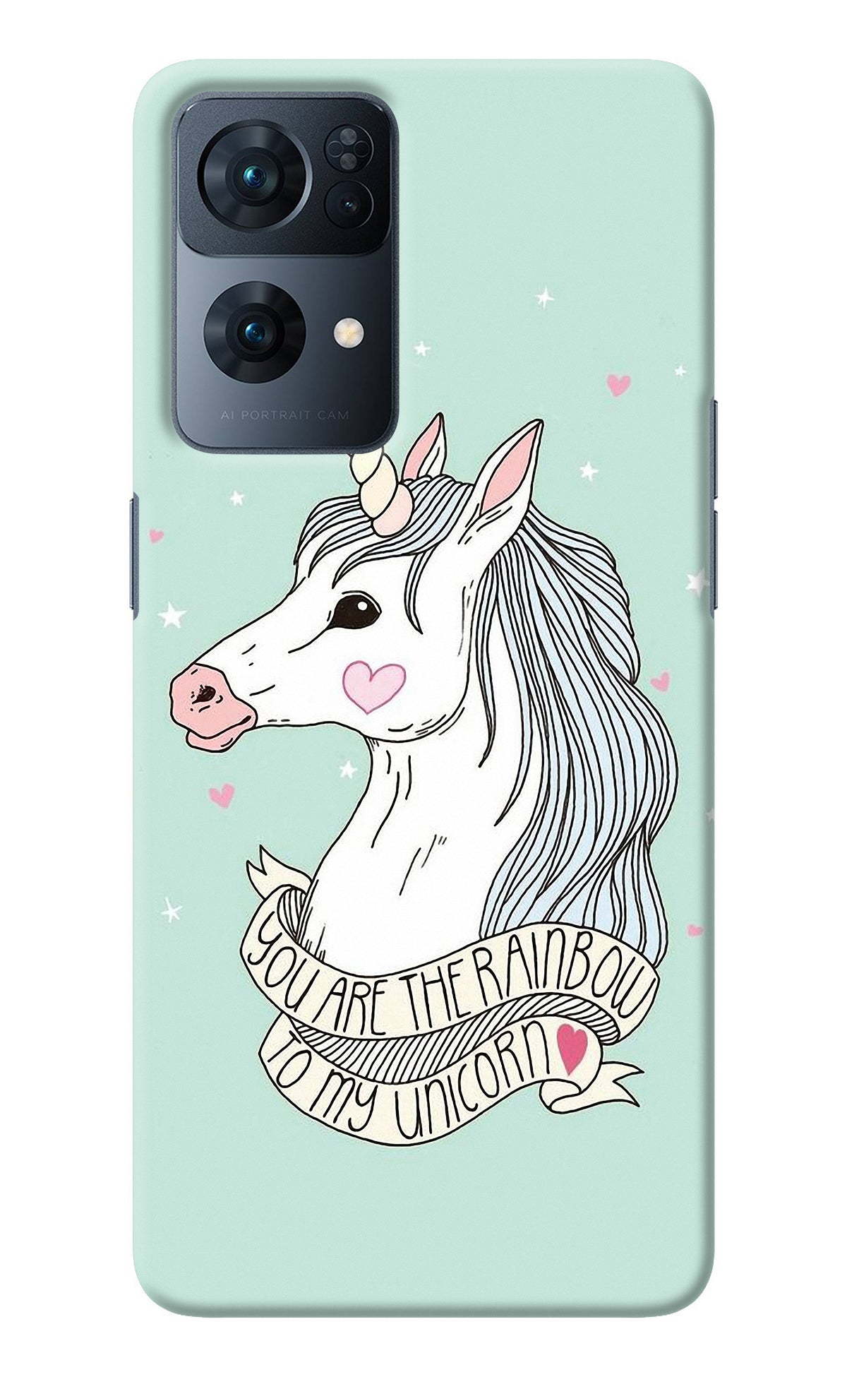 Unicorn Wallpaper Oppo Reno7 Pro 5G Back Cover